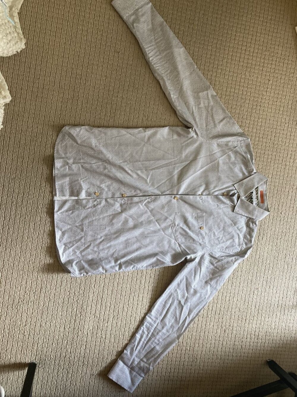 Ted Baker London Organic Cotton Shirt Size 3 / M text